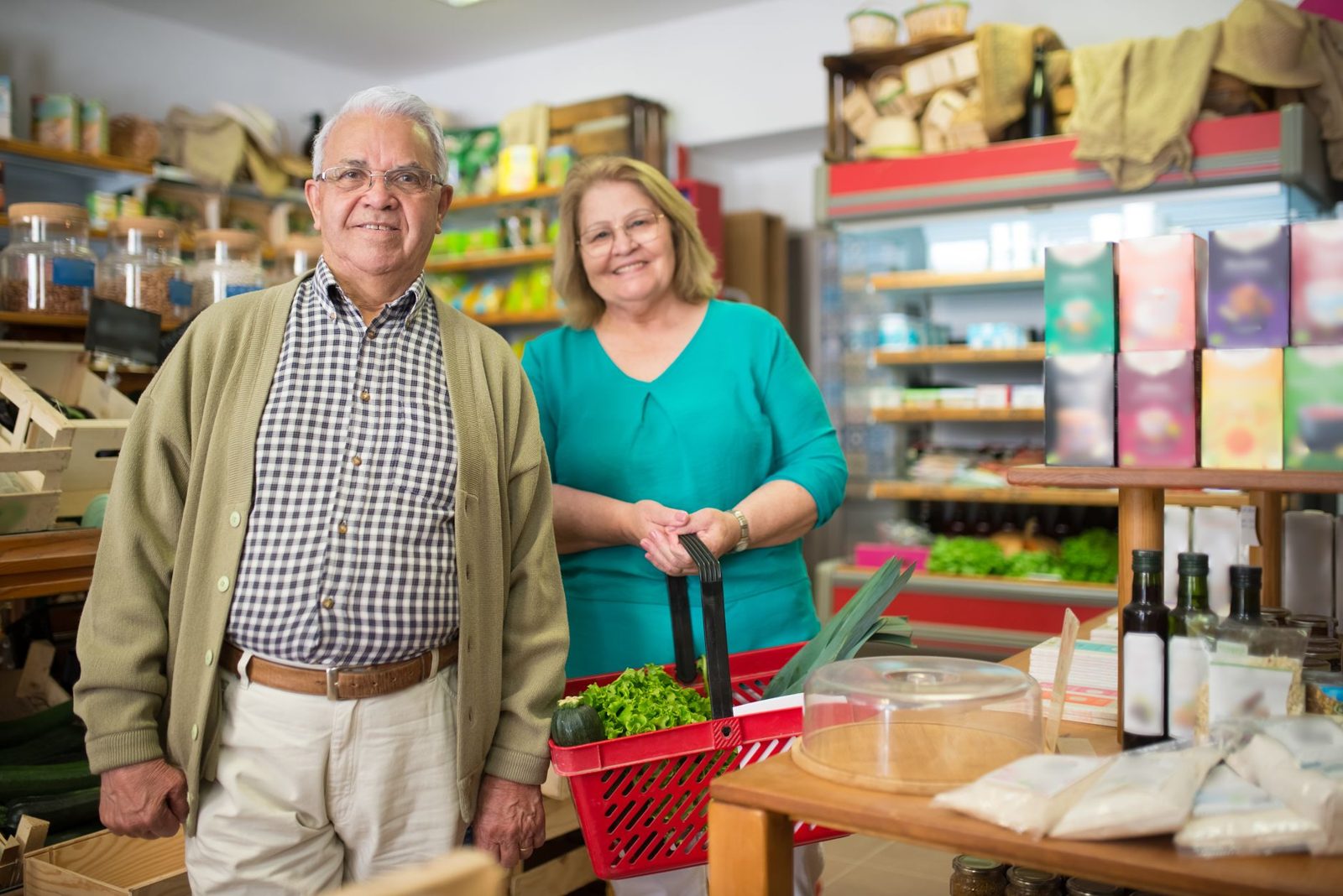 Older couple in a shop